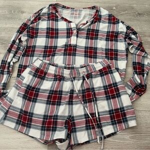 Hollister Red Plaid Pajama Set